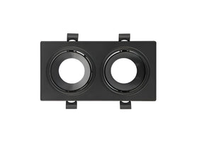 Horoz Electric Azelya-3 dubbele inbouwspot in de uitvoeringen zwart-zwart en wit-zwart voor twee MR16 lichtbronnen.