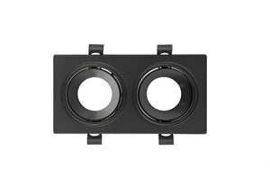 Horoz Electric Azelya-3 dubbele inbouwspot in de uitvoeringen zwart-zwart en wit-zwart voor twee MR16 lichtbronnen.