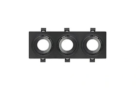 Horoz Electric Azelya-4 rechthoekige 4-voudige inbouwspots in de kleurvarianten wit-wit en zwart-zwart.