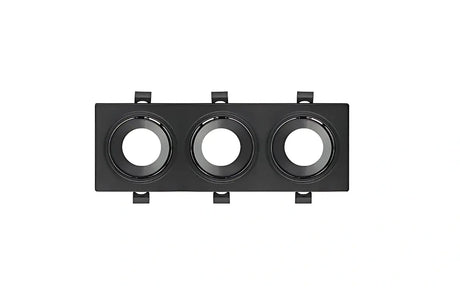 Horoz Electric Azelya-4 rechthoekige 4-voudige inbouwspots in de kleurvarianten wit-wit en zwart-zwart.