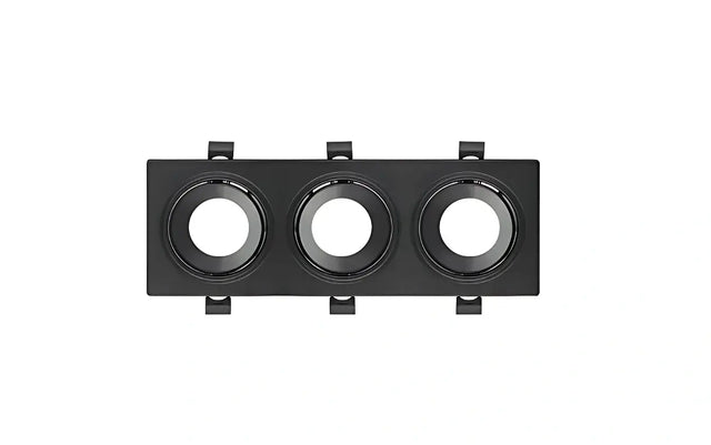 Horoz Electric Azelya-4 rechthoekige 4-voudige inbouwspots in de kleurvarianten wit-wit en zwart-zwart.