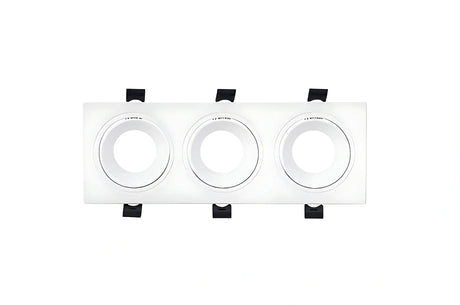 Horoz Electric Azelya-4 rechthoekige 4-voudige inbouwspots in de kleurvarianten wit-wit en zwart-zwart.