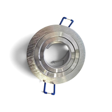 Wit rond inbouwarmatuur van Horoz Electric met een breedte van 92mm en een zaaggat van 70mm.
