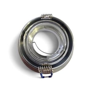 Wit rond inbouwarmatuur van Horoz Electric met een breedte van 92mm en een zaaggat van 70mm.