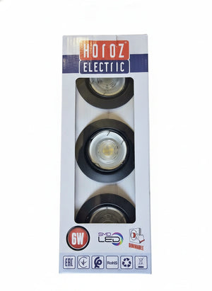 Set Inbouwspots – 3× MR16 – 6W – Dimbaar - Zwart