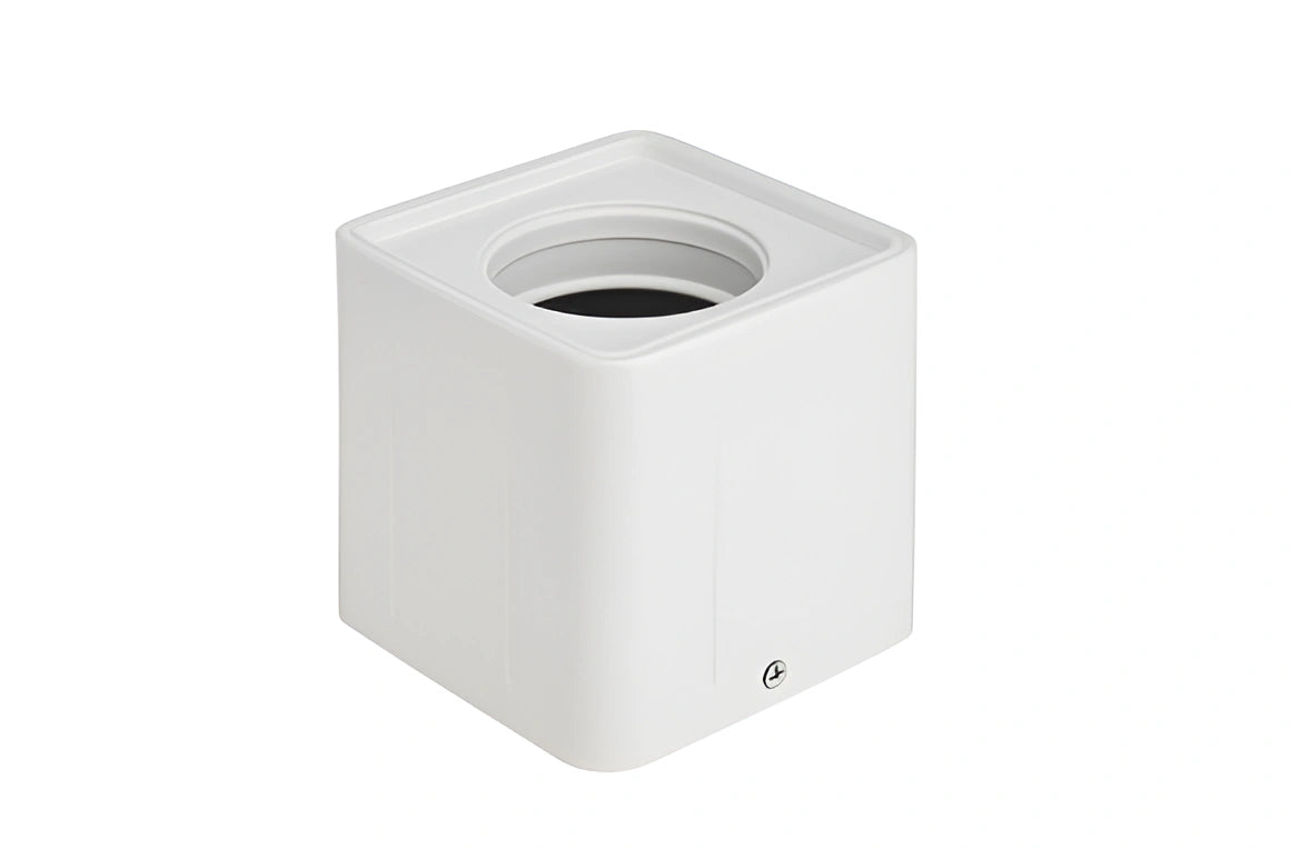 Horoz Electric Surface-SQ1 moderne vierkante opbouwspot in de kleuren wit en zwart voor GU10 LED-verlichting.