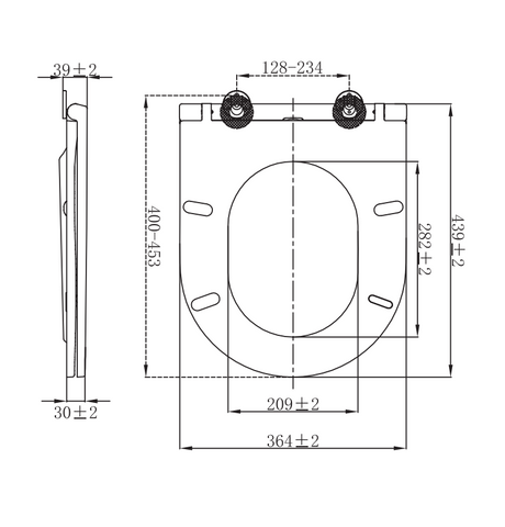 Aloni - Premium WC-zitting – Slim D-model Softclose