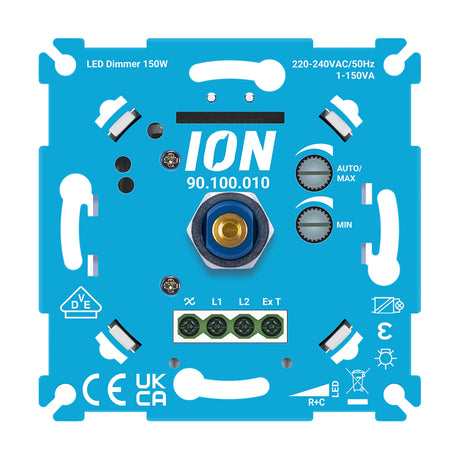 ION Industries LED Dimmer 150W inbouw dimmer 0,3–150 watt zonder nuldraad