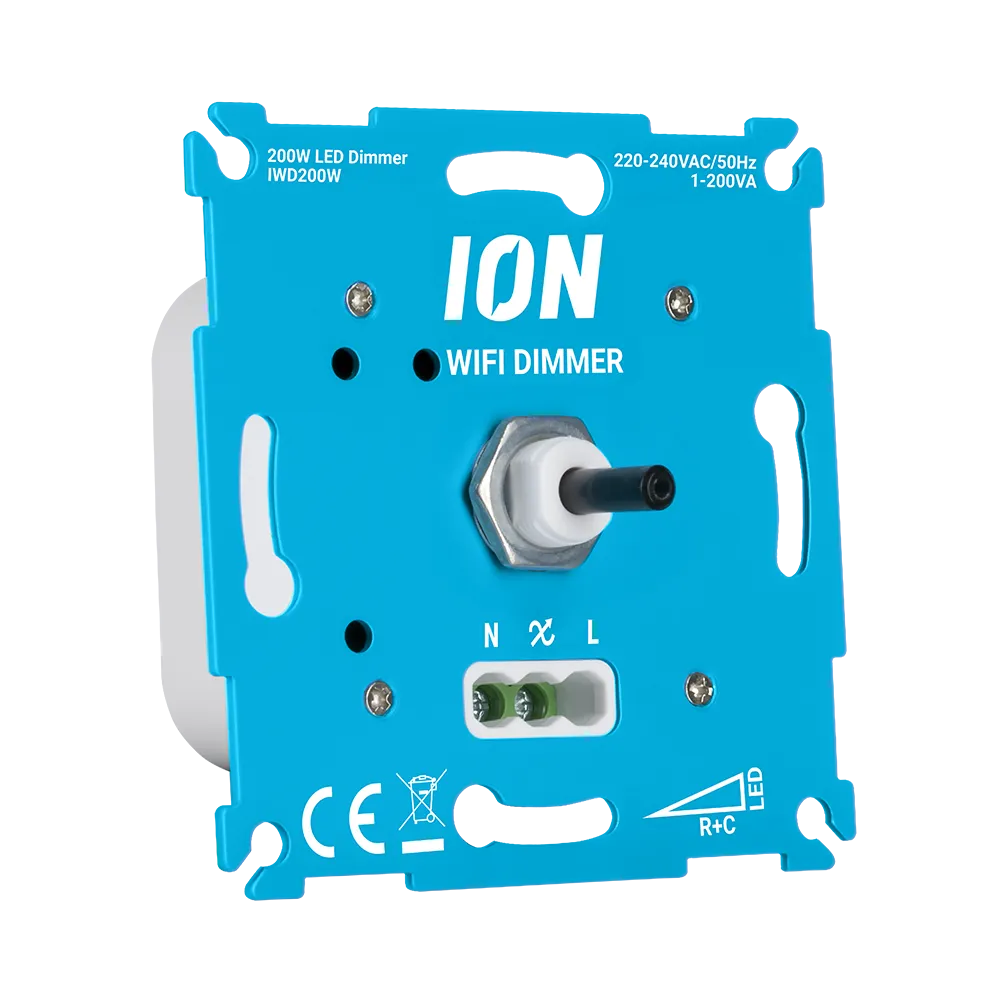 ION Industries - LED WiFi Dimmer 200W – Slimme Dimmer Zonder Nuldraad