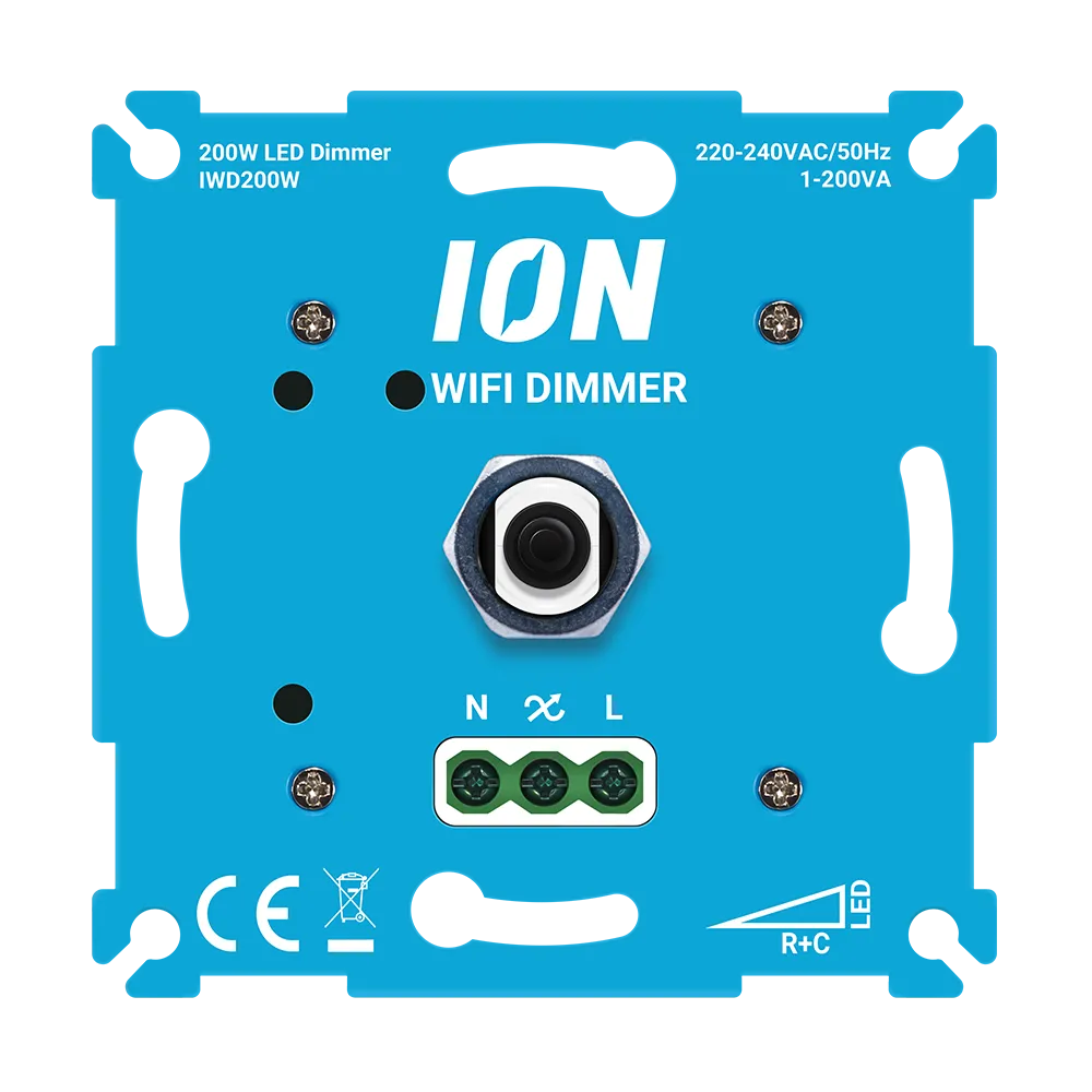 ION Industries - LED WiFi Dimmer 200W – Slimme Dimmer Zonder Nuldraad
