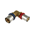 BONFIX 90 graden kniekoppeling verlopend van 20mm naar 16mm alu-pers meerlagenbuis.