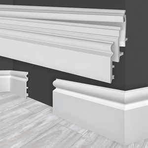 Kunststof overzetplint HF2 – Overschilderbare vloerplint voor een naadloze afwerking tussen vloer en wand. Geschikt voor renovaties en nieuwe bouw. Makkelijk te monteren en aan te passen.
