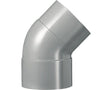 MARTENS dikwandige PVC bocht 45 graden met 1x lijmverbinding, diameter 110 mm in grijs.