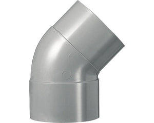 MARTENS dikwandige PVC bocht 45 graden met 1x lijmverbinding, diameter 110 mm in grijs.