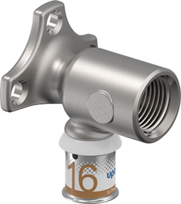 Uponor S-Press  Plus Aqua - pers muurplaat met lange flens - 16
