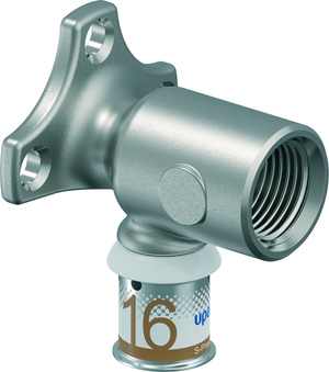 Uponor S-Press  Plus Aqua - pers muurplaat met lange flens - 16