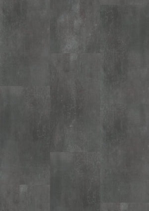 Oneflor Cement Dark Grey plak PVC tegel in cementlook donkergrijs – productfoto van het dessin