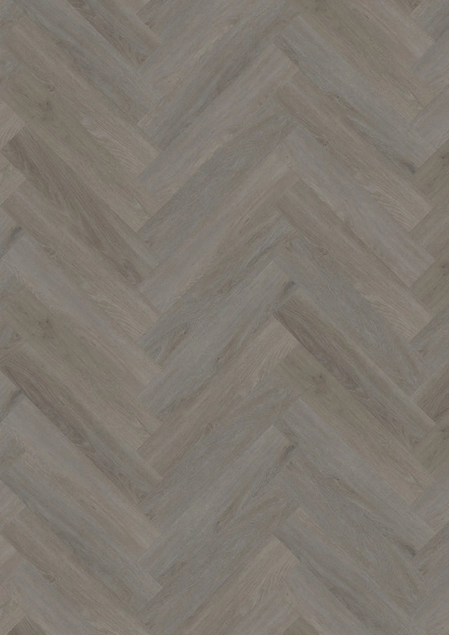 Oneflor English Oak Taupe plak visgraat PVC in eiken taupe – productfoto van het dessin