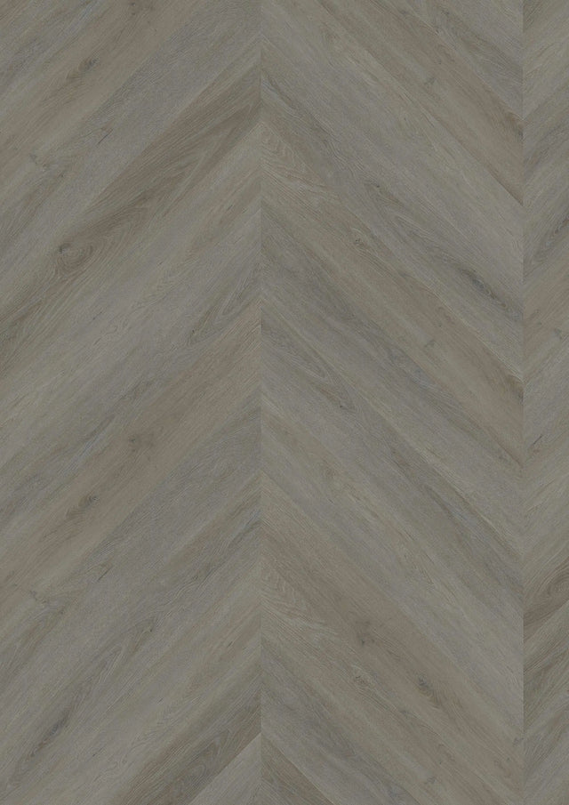 Oneflor English Oak Taupe plak PVC stroken in Hongaarse punt legpatroon