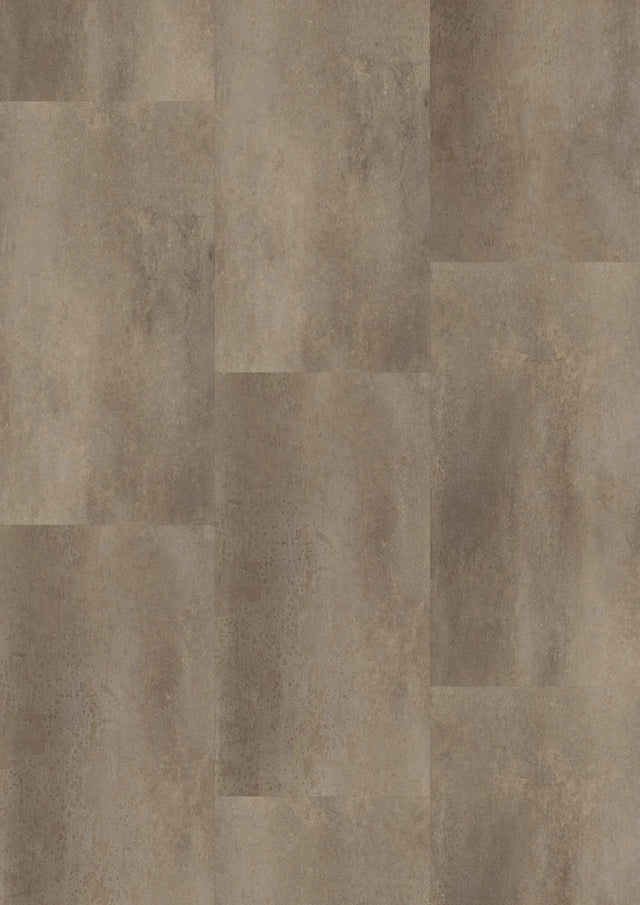 Oneflor Metal Concrete Brown plak PVC tegel in betonlook bruin met metaaleffect – productfoto van het dessin