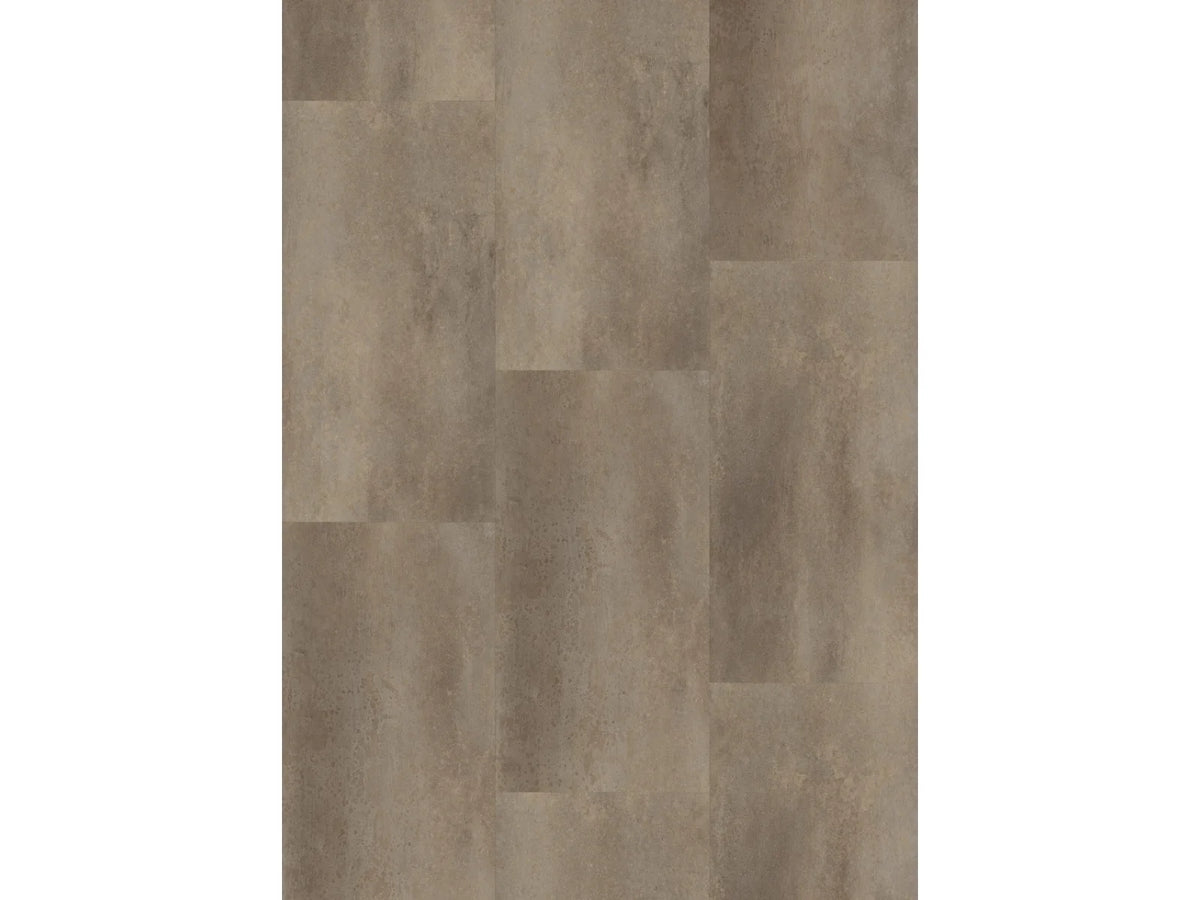 Oneflor Metal Concrete Brown klik PVC tegel in betonlook bruin met metaaleffect – productfoto van het dessin