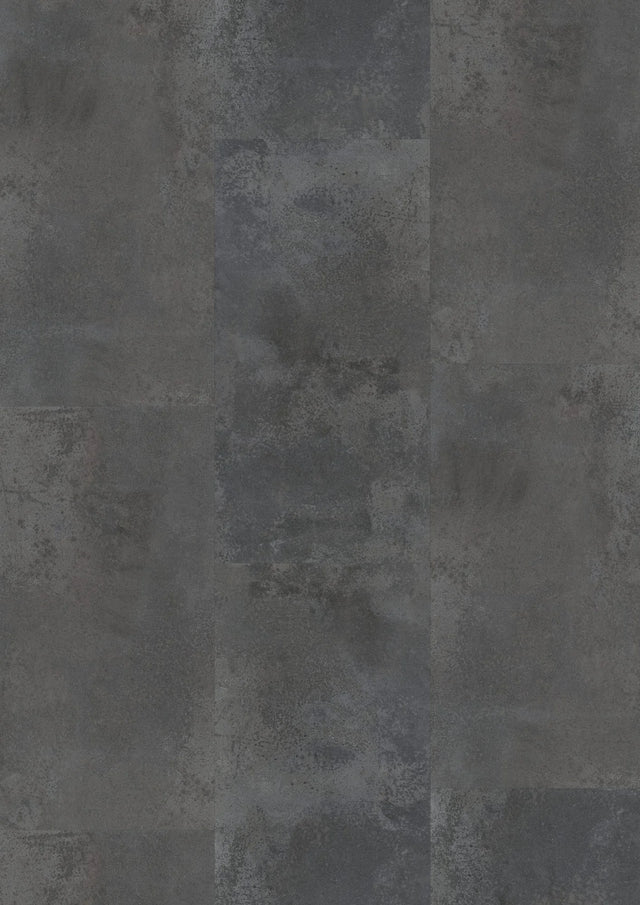 Oneflor Oxyde Silver Black plak PVC tegel in oxidelook zilverzwart – productfoto van het dessin