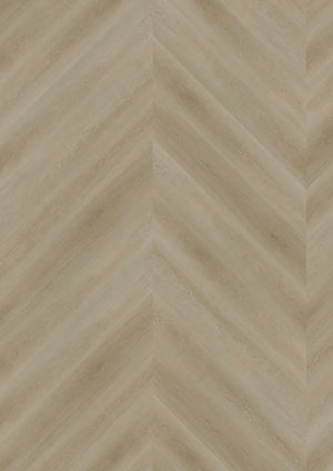 Oneflor Raw Oak Light Natural plak PVC stroken in Hongaarse punt legpatroon