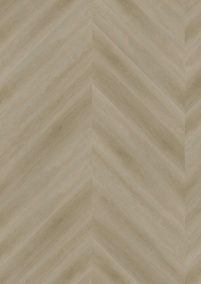 Oneflor Raw Oak Light Natural plak PVC stroken in Hongaarse punt legpatroon