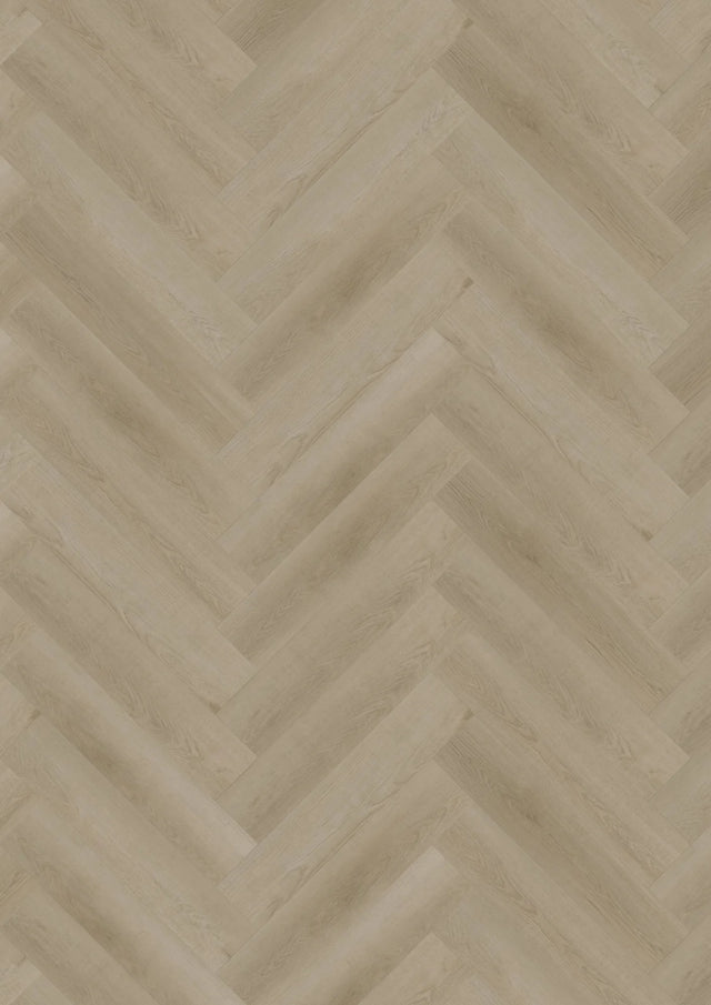 Oneflor Raw Oak Light Natural plak visgraat PVC in licht naturel eiken – productfoto van het dessin
