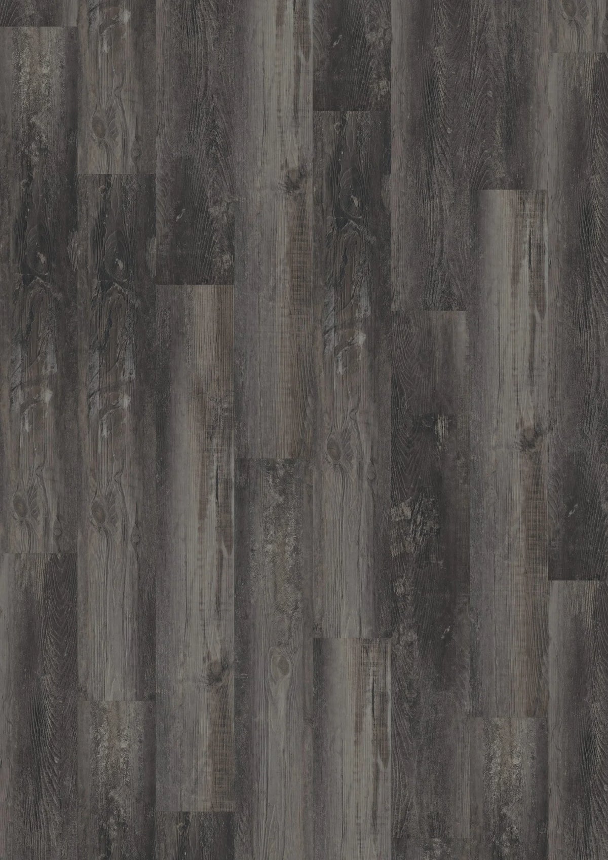 Oneflor Smoked Pine Black plak PVC plank in gerookt grenen zwart – productfoto van het dessin