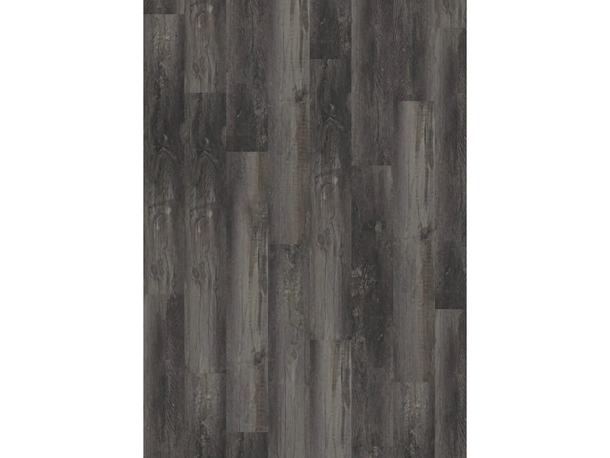 Oneflor Smoked Pine Black klik PVC plank in gerookt grenen zwart – productfoto van het dessin