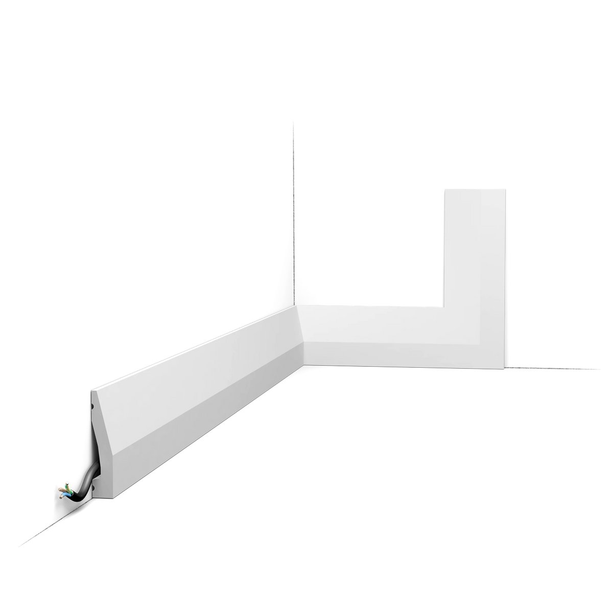 Orac Decor SX159 stootvaste Duropolymer vloerplint met afmetingen 200 x 6 x 1,2 cm