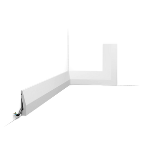 Orac Decor SX159 stootvaste Duropolymer vloerplint met afmetingen 200 x 6 x 1,2 cm
