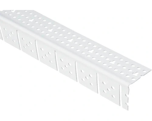 Protektor 3767 buigbaar wit PVC stucprofiel 33x33 mm voor ronde hoeken en togen 3000 mm