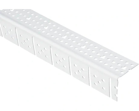 Protektor 3767 buigbaar wit PVC stucprofiel 33x33 mm voor ronde hoeken en togen 3000 mm