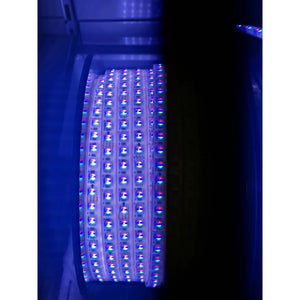 RGB LED strip 230V met 240 LEDs per meter IP65 siliconen coating