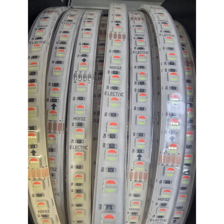 RGB LED strip 230V met 240 LEDs per meter IP65 siliconen coating