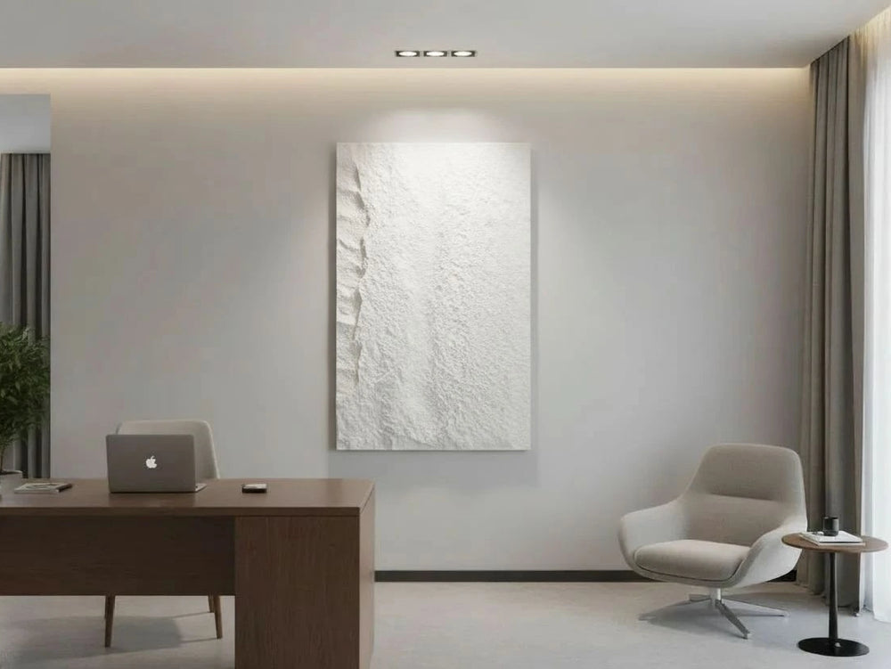 3D Rotswand Wandpaneel Agusta - Wit - Steenstructuur - XL & Mini