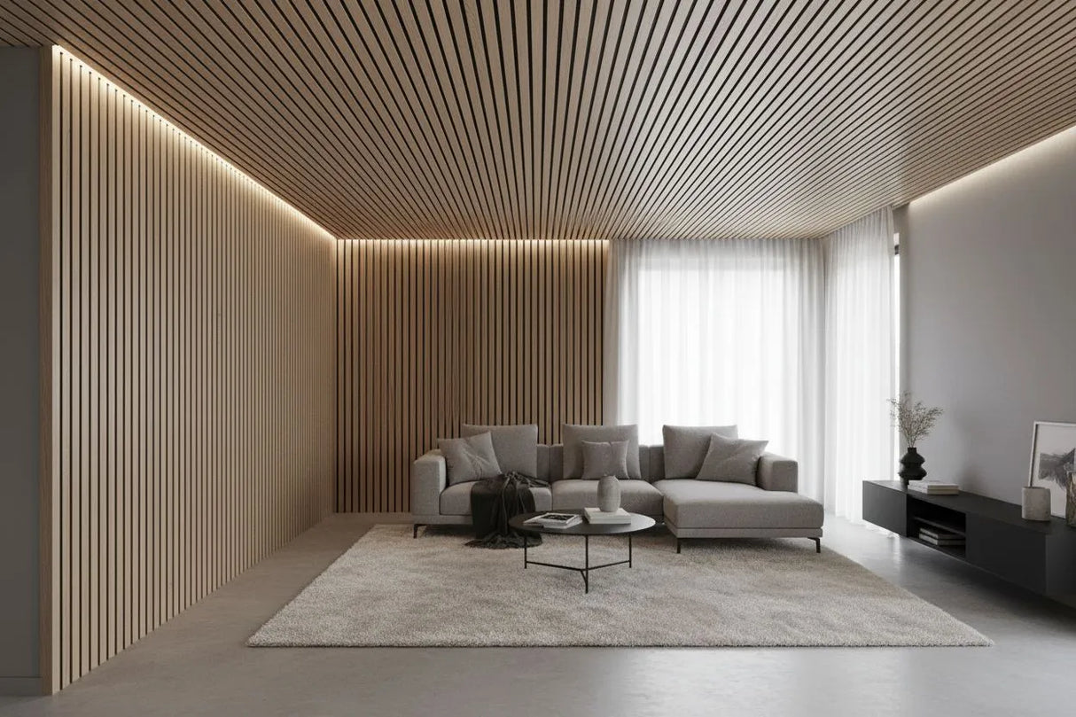Acoustic Wall Panel - Anthracite - 280 cm x 60 cm