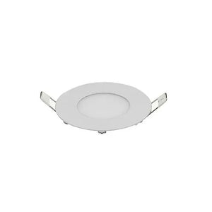 Witte ronde LED inbouwspot Slim-3, 3 Watt, ultraplat design voor plafonds met weinig ruimte.