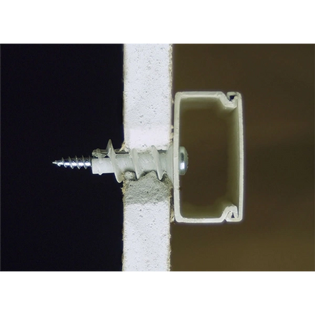 Witte korte zelfborende gipsplaatplug van Smart, 22mm lengte, voor montage in gipskarton.