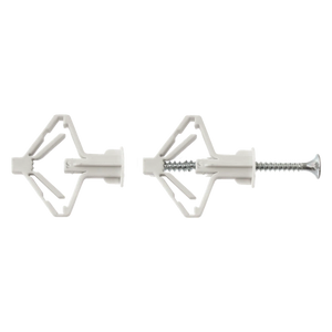 Grijze Smart nylon hollewandpluggen type PCA inclusief 55mm schroeven in vensterdoos van 25 stuks.