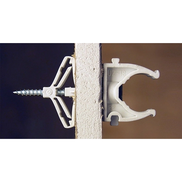 Grijze Smart nylon hollewandpluggen type PCA inclusief 55mm schroeven in vensterdoos van 25 stuks.