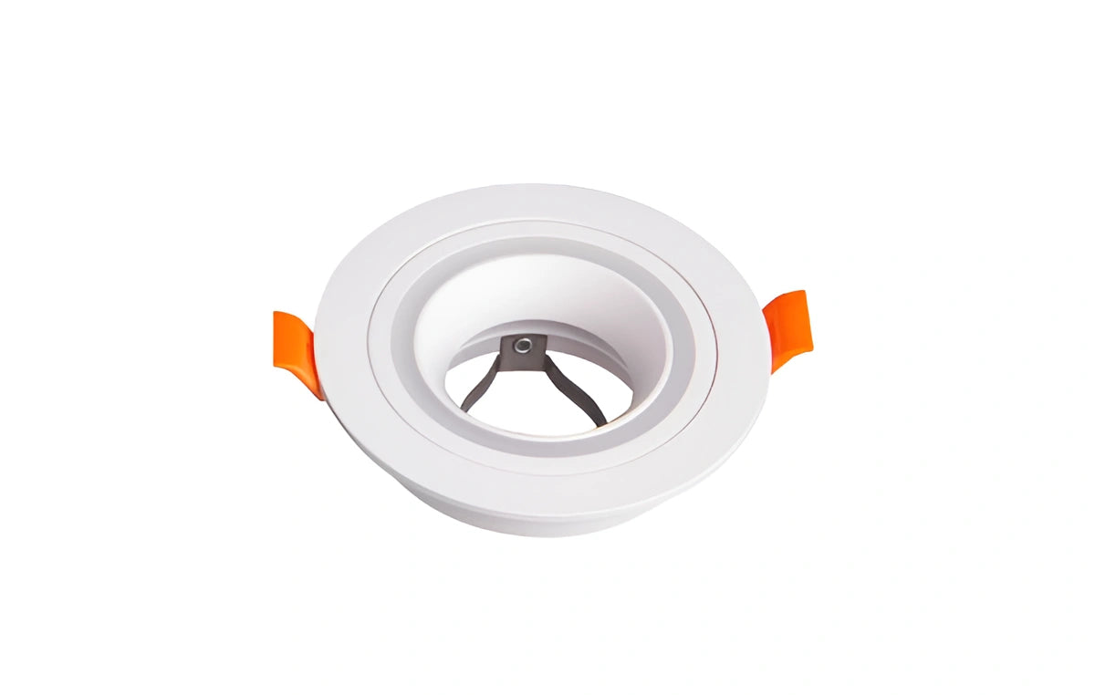 Wit rond inbouw armatuur voor GU10 spots, exclusief led-lamp.