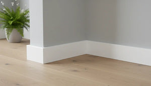 stijlplint wit gelakt blok 2440mm diverse hoogtes moderne vloerplint witte plint afwerking bouwshop utrecht