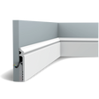 Overzicht van Orac Decor Contour plinten in verschillende hoogtes voor elk interieur.
