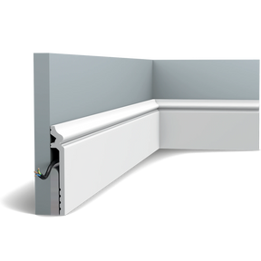 Overzicht van Orac Decor Contour plinten in verschillende hoogtes voor elk interieur.