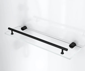 Luxe mat zwarte thermostatische bad- en douchekraan met handdouche en doucheslang