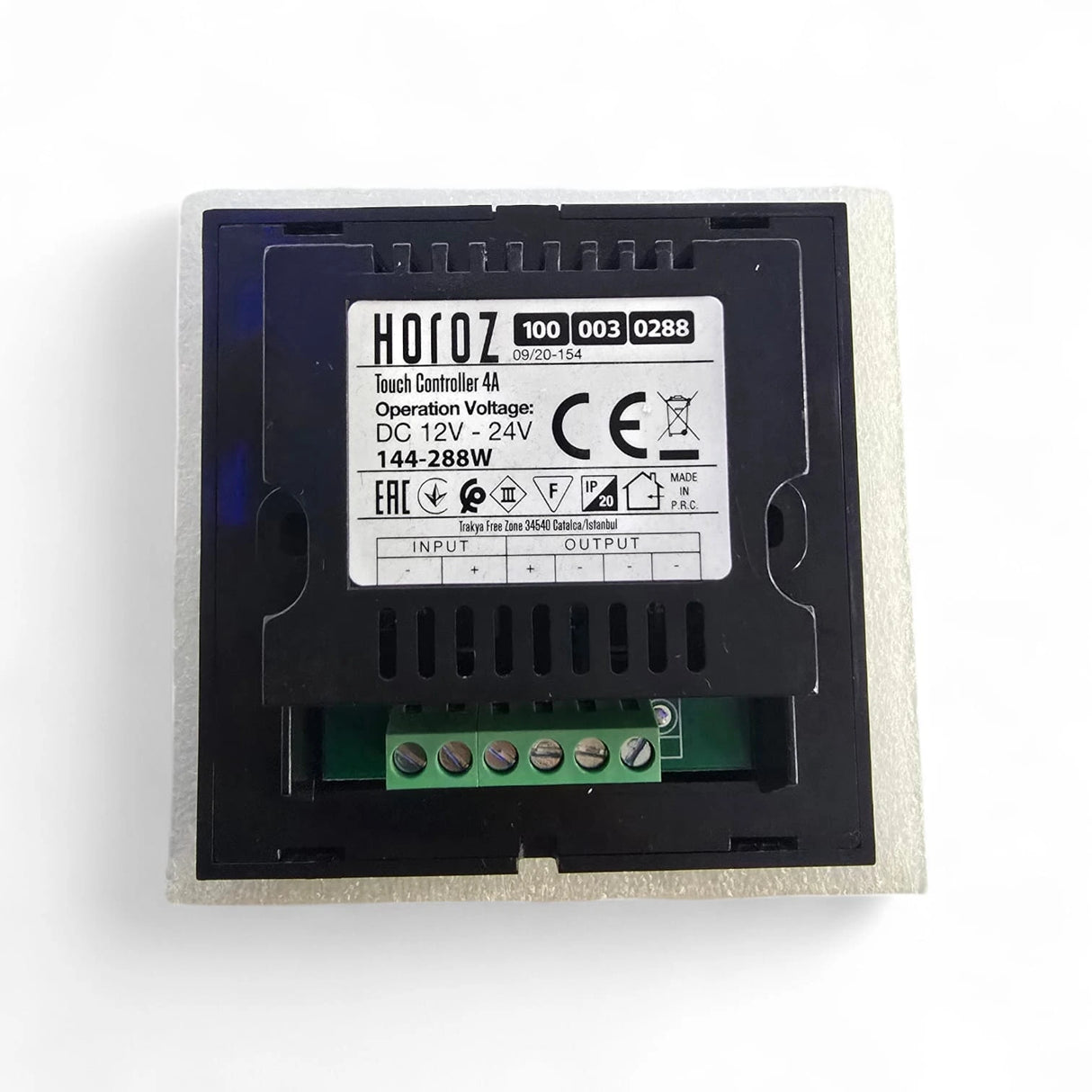 Luxe Touch dimmer wandpaneel met glasafwerking – Dual White (warm & koud wit) – 288W – 86x86mm – geschikt voor LED-verlichting – modern en stijlvol ontwerp voor binnen