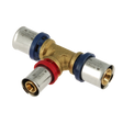 Verlopende T-koppeling alu-pers 20x16x20 mm met multi-profiel voor meerlagenbuis.